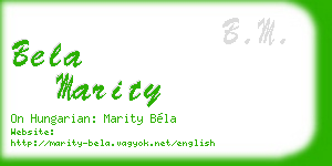bela marity business card